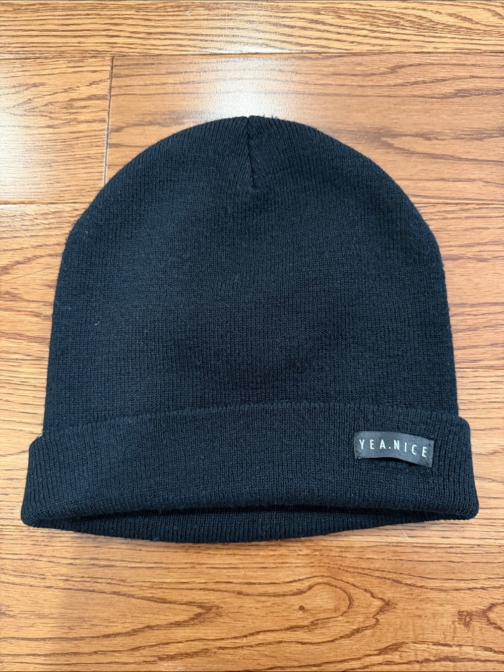 Men's Black Knit Beanie Hat